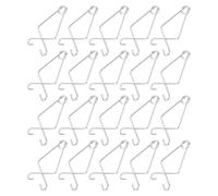 100 Pezzi Gancio da Soffitto a Clip, Acciaio Argento, Forma Pesce | Strutture Sospese e Telai a Soffitto, Installazione Facile senza Attrezzi, per Aula e Casa