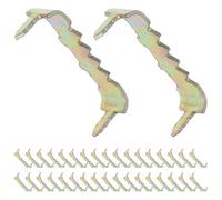 100 Pezzi Gancio Nascosto per Cornici e Quadri, Ferro Kaki | Uso Versatile per Gallerie e Casa, Adatto a Dipinti e Foto, Design Innovativo