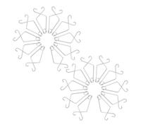 100 Pezzi Gancio per Controsoffitto a Forma di Pesce, Acciaio Argento | Sistemi a Griglia Sospesi e Telai del Soffitto, Installazione senza Fori, Fissaggio Sicuro