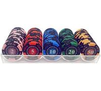 100 Pezzi gettoni Poker Portatili Monte Carlo Games Chips - 14 g Il conteggio dei marcatori Matematica Imparare gettoni Poker, gettoni Argilla Acrilico Completo Nucleo Metallo