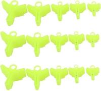100 pezzi gialli da pesca Treble Hook Covers Fishing Hook Cofani di sicurezza Cap Protector gancio di sicurezza copertura terminale attrezzatura e accessori, caccia e