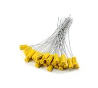 100 pezzi giallo tirante acciaio cavo di sicurezza guarnizioni di sicurezza cinghie di fissaggio numerate anti-manomissione etichette di sicurezza