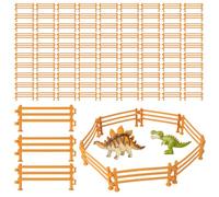 100 Pezzi Giocattolo di Recinzione Mini Animali Fattoria Giocattolo Plastica per Bambini Accessori per Recinto per Cavalli Fai da Te per Decorazione Micro Paesaggio