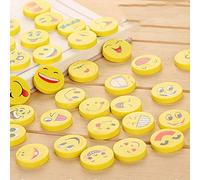 100 Pezzi Gomma, Gomme per Matita Gomma, Gomme per Matita, Gomma da Cancellare Molto Carina, Adatta come Regalo per i Bambini, per Correggere Errori di Battitura (Gialla)