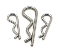 100 pezzi in acciaio inossidabile R coppiglia a molla forma d'onda clip divisa trattore for capelli M1-M3.5 for auto for blocco perno di traino(M1.2x20)