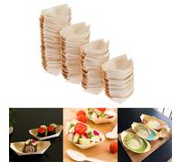 100 pezzi in legno per barca da sushi, vassoio da portata per sushi, dessert,