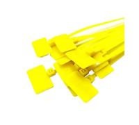 100 pezzi in nylon 4 * 150mm etichetta for fascette colorate in plastica indicatore circolare cerniera autobloccante(100PCS Yellow)