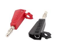 100 pezzi in ottone nichelato 4 mm spina a banana maschio saldare rosso e nero circa 41 mm(50Red 50Black)