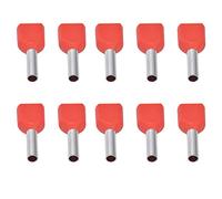 100 Pezzi Isolati, Puntali Terminali Tubo in Rame Puntale in PVC Puntale a Crimpare per Kit 2x18AWG TE1008 Tori
