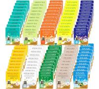 100 pezzi Korean Ultra Hydrating Essence Mask Sheets ( 10 x 10 Types) --- Aloe, Collagen,Cucumber,Coenzyme Q10,Pearl,Placenta, Royal Jelly, Snail,Stem Cell,Vitamin [ + Skincare Sample Gifts!!!]