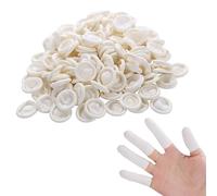 100 Pezzi Lettini per Dito in Lattice Monouso, Proteggi Dita Mano, Finger Cots Anti-Statico, Ditali in Lattice per Ricostruzione Unghie, Riparazione Elettronica, Pulizia Gioielli