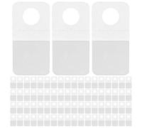 100 Pezzi Linguette Adesive Trasparenti in PVC per Sospensione | Autoadesive, Aderenza Forte e Applicazione Versatile, per Merce ed Etichette in Casa e Piccole Imprese