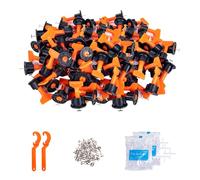 100 Pezzi Livellatore per Piastrelle Sistema + 200 Pezzi distanziatori per piastrelle 2mm + 2 Pezzo Di Chiave Inglese, cunei per piastrelle, distanziatori per piastrelle, Livella per Piastrelle.