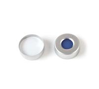 100 pezzi/lotto 20 mm * 3 mm tappo in alluminio con setti in PTFE bianco/silicone blu for flacone campione da 10 ml / 20 ml fiala for cromatografia a mascella(CAP WITH SEPTA)