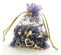 100 Pezzi/Lotto 7X9 cm 9X12 cm 11X16 cm 13X18 cm Sacchetto in Organza Color Oro a Forma di Cuore Rosa, per imballaggio di Gioielli, Sacchetti Natalizi, Cuore in Oro Viola 9x12 cm, 100 Pezzi