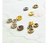 100 pezzi/lotto bottoni rotondi in metallo 6/7/8 mm fibbia per fai da te vestiti bambola cucito decorazione 2 fori bottone accessori artigianali-lega-8 mm