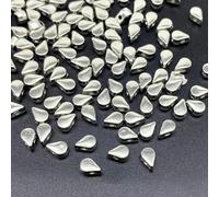 100 pezzi/lotto circa 6 mm stella amore cuore color oro argento distanziatore sciolto CCB perline acriliche fai da te creazione di gioielli risultati-goccia d'acqua (argento)-300 pezzi