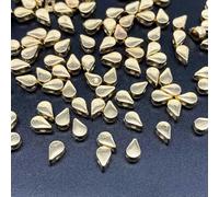 100 pezzi/lotto circa 6 mm stella amore cuore color oro argento distanziatore sciolto CCB perline acriliche fai da te creazione di gioielli risultati-goccia d'acqua (oro)-500 pezzi