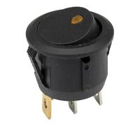 100 pezzi/lotto KCD1-102N2-5 Interruttore a bilanciere rotondo ON-Off a 3 pin con luce, diametro forato 20 mm, KCD1-105N 220 V 12 V(Yellow,220V yellow ray)