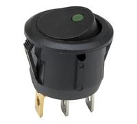 100 pezzi/lotto KCD1-102N2-5 Interruttore a bilanciere rotondo ON-Off a 3 pin con luce, diametro forato 20 mm, KCD1-105N 220 V 12(Green,220V yellow ray)