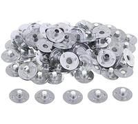 100 pezzi lumini da tè in metallo argentato Sostenitori per stoppini per candele Stoppini Base per linguette Accessori per la creazione di candele Artigianato fai da te -Utile e attraente.