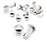100 pezzi M2 M2.5 M3 M4 GB827 Rivetto solido in alluminio con testa tonda e gambo zigrinato for targhetta con etichetta Diametro 2 mm 2.5 mm 3 mm 4 mm(M2,5mm)