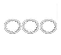 100 Pezzi M3, M4, M5, M6, 50 Pezzi M8, 30 Pezzi M10, 20 Pezzi M12, 10 Pezzi Set di Utensili Piatti Dentati Esterni in Acciaio Inossidabile Seghettati, Rondelle Elastiche Piatte