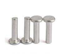 100 pezzi M3 M4 Rivetti pieni in alluminio Rivetto a testa piatta GB109 Lunghezza 5 mm 6 8 10 12 16 20 25 30 lingli(M3x8)