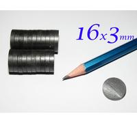 100 pezzi MAGNETI FERRITE16x3mm y30BH CALAMITE FERRITE FIMO CERAMICA FRIGO