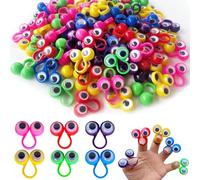 100 Pezzi Marionette da Mano Occhio Dito Marionette | Plastica Bulbi Oculari Bambini Dito Giocattoli Eyeball Ring Adatto per Giochi di Ruolo, Narrazione e Istruzione Prescolare