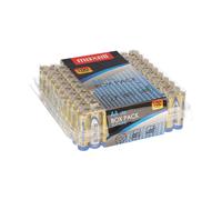 100 Pezzi Maxell Batterie AA Mignon LR6 Alkaline Adatte Per Luci LED E Altro.