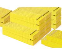 100 pezzi | Metrie 2 m metro pieghevole| Giallo | Giunti in acciaio temprato