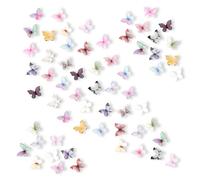 100 pezzi micro farfalle in resina, farfalle colorate in miniatura, accessori per la casa delle bambole in miniatura, giardini in miniatura, artigianato, decorazioni per nail art
