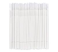 100 Pezzi Micro Spazzole Bacchette Micro Applicatori a Pennello, Monouso Ciglia Microbrush per Extension Ciglia Rimozione, Trucco, Nail Art, Pittura (Bianco)