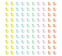 100 Pezzi Mini Anatre Resina Piccole Anatre In Miniatura Mini Anatre Colorate Miniatures Resina Anatra Figure Mini Anatre Figurine Adatte Per Acquari, Piante In Vaso, Paesaggi Microgiardino