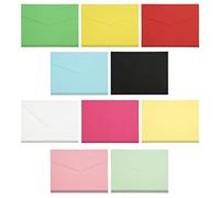 100 Pezzi Mini Buste Colorate, 10.3x8 cm Carino Buste Piccole, Colorate Busta Piccole, Busta da Lettera Multicolori per Matrimoni, Compleanno, Feste, Biglietti Regalo e Biglietti di Auguri