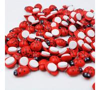 100 pezzi, mini coccinelle rosse in legno 8x11mm, adesive, decorazioni fai da te per Pasqua, decorazioni per la casa, decorazioni in legno per biglietti, elementi decorativi piatti Tagli UnicaLegno