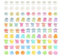 100 Pezzi Mini Fermagli per Capelli, 15 mm Mini Clip per Capelli Plastica, Eleganti Colorate Mollette con Farfalla e Piccolo Fiore Artiglio Pinze di Plastica Accessori per Donne