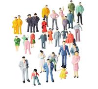 100 Pezzi Mini Figure di Persone, 1:87 Posa in Piedi Dipinta Persone in Miniatura Mini Figure realistiche per modellino di Treno Scene Miniatura casa delle Bambole