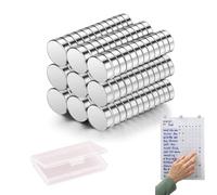 100 Pezzi Mini Magneti Set, Calamite Piccole, Magneti per Frigorifero, Magneti Neodimio Rotondi 5x2mm con 1 Scatola Trasparente, Calamite per Lavagna Magnetica, Artigianato, Foto, Bacheca, Cornici