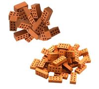 100 Pezzi Mini Modello Di Mattoni, Rossa Da Costruzione, Fai da Te Casa delle Bambole in Mattoni, Mattoni Rossa Per Micro Paesaggio Per l'Interazione Genitori-Bambini, Lo Sviluppo Creativo