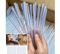 100 pezzi Mini Stick di Colla a Caldo Ultra Trasparenti, 0,27 cm x 10 cm Colla a Caldo Trasparente, Liscia, Inodore, Forte Adesione, Compatibile con la Maggior Parte delle Pistole per Colla, Adatta pe