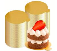 100 Pezzi Mini Teglie Per Torte, Set Di Piccoli Piatti In Carta Oro Per Torta Al Mousse, Wrapper Per Cupcake, Vassoio Per Esposizione Dessert, Tappetino Ingracloudabile, Per Matrimonio, Festa, Celebra