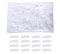 100 Pezzi Monouso Doccia Paraorecchie Trasparente Paraorecchie Protettive Impermeabili Copertura dell'Orecchio con Elastici per Capelli Doccia Bagno Balneazione