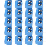 100 Pezzi Morsettiera a Vite Blu 5,08mm, 2 Poli | Perno Diritto, Ferro, Collegamenti Sicuri, per Cavi e Dispositivi Elettronici, Tecnici e Hobbisti