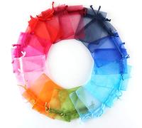 100 Pezzi Multicolore Organza Sacchetti Regalo Buste di Nozze Favore per Gioielli 7 * 9cm