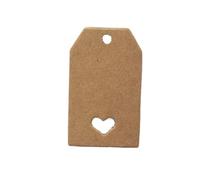100 pezzi multicolori 5x3 cm prezzo cartellini, regalo di carta etichette for imballaggio fai da te bagaglio nota nozze per Matrimoni,Compleanni(Brown)