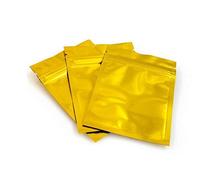 100 Pezzi Mylar Foil Ziplock Bag Campione della autosigillante Fronte-Retro Color Flat Ziplock Bags Food Grade Storage sottovuoto Perfetto per Cosmetici tè 8.5 x 13 cm