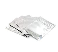 100 pezzi Mylar foil Ziplock bag campione della autosigillante fronte-retro color Flat Ziplock Bags food grade Storage sottovuoto perfetto per cosmetici tè 8.5 x 13 cm
