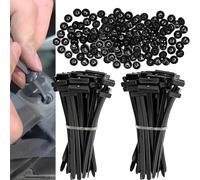100 pezzi Nylon Universal Cable Tie Buckle, Fibbie Universali in Nylon per Cavi, Fascette in Plastica per Fissaggio Auto